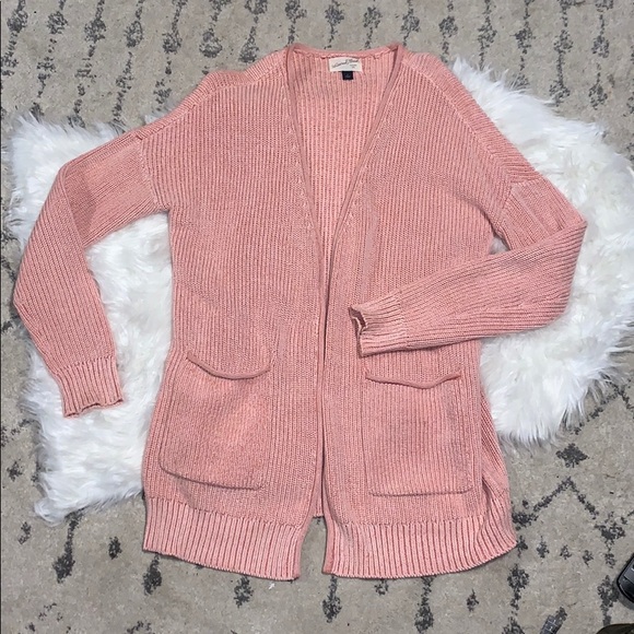pink oversized cardigan